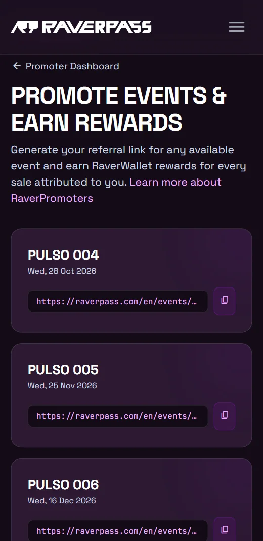 A promoter link ready to share from a phone.